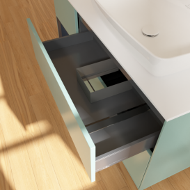 Тумба под раковину Villeroy & Boch Finion 120х50,1 см с подсветкой МДФ оливковый матовый лак/стекло белое матовое F801HGGM