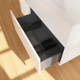 Тумба под раковину Villeroy & Boch Finion 120х50,1 см с подсветкой МДФ белый матовый лак/стекло белое матовое G801GFMT