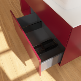 Тумба под раковину Villeroy & Boch Finion 120х50,1 см с подсветкой МДФ пион матовый лак/стекло белое матовое G801HBHB