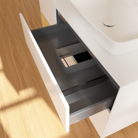 Тумба под раковину Villeroy & Boch Finion 120х50,1 см с подсветкой МДФ белый матовый лак/стекло белое матовое G801HFMT