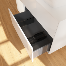 Тумба під раковину Villeroy & Boch Finion 120х50,1 см із підсвічуванням МДФ білий глянцевий лак/скло біле матове G801MTGF