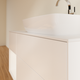 Тумба под раковину Villeroy & Boch Finion 120х50,1 см с подсветкой МДФ белый матовый лак/стекло белое матовое G801MTMT