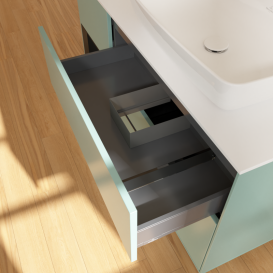 Тумба под раковину Villeroy & Boch Finion 120х50,1 см с подсветкой МДФ оливковый матовый лак/стекло белое матовое G801PDGM