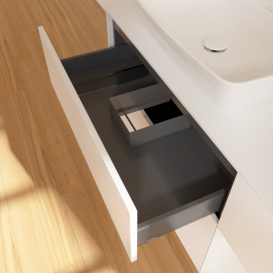 Тумба под раковину Villeroy & Boch Finion 120х50,1 см с подсветкой МДФ белый матовый лак/стекло белое матовое F811GFMT