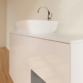 Тумба под раковину Villeroy & Boch Finion 120х50,1 см с подсветкой МДФ глянцевый белый лак/стекло белое матовое F811GKGF