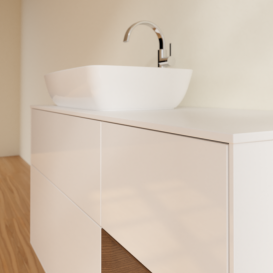 Тумба под раковину Villeroy & Boch Finion 120х50,1 см с подсветкой МДФ глянцевый белый лак/стекло белое матовое F811GNGF