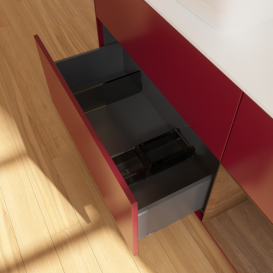 Тумба под раковину Villeroy & Boch Finion 120х50,1 см с подсветкой МДФ пион матовый лак/стекло белое матовое F811GNHB