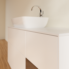 Тумба под раковину Villeroy & Boch Finion 120х50,1 см с подсветкой МДФ белый матовый лак/стекло белое матовое F811GNMT