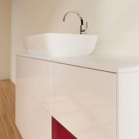 Тумба под раковину Villeroy & Boch Finion 120х50,1 см с подсветкой МДФ глянцевый белый лак/стекло белое матовое F811HBGF