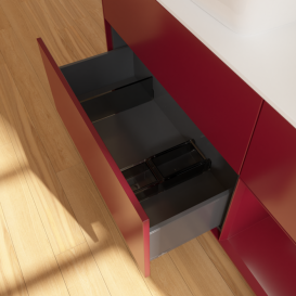 Тумба под раковину Villeroy & Boch Finion 120х50,1 см с подсветкой МДФ пион матовый лак/стекло белое матовое F811HBHB