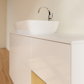 Тумба под раковину Villeroy & Boch Finion 120х50,1 см с подсветкой МДФ глянцевый белый лак/стекло белое матовое F811HFGF