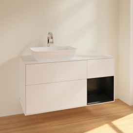 Тумба под раковину Villeroy & Boch Finion 120х50,1 см с подсветкой МДФ белый матовый лак/стекло белое матовое F811PDMT