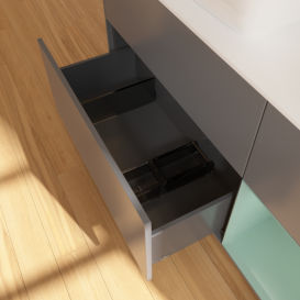 Тумба под раковину Villeroy & Boch Finion 120х50,1 см с подсветкой МДФ антрацит матовый лак/стекло белое матовое F811GMGK