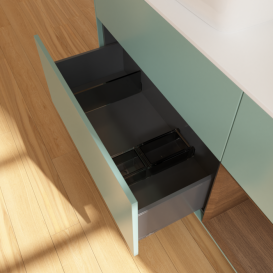 Тумба под раковину Villeroy & Boch Finion 120х50,1 см с подсветкой МДФ оливковый матовый лак/стекло белое матовое F811GNGM