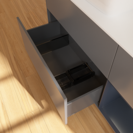 Тумба под раковину Villeroy & Boch Finion 120х50,1 см с подсветкой МДФ антрацит матовый лак/стекло белое матовое F811HGGK