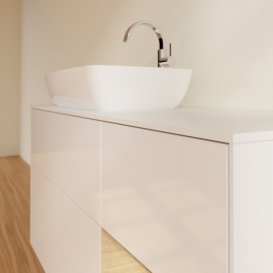 Тумба под раковину Villeroy & Boch Finion 120х50,1 см с подсветкой МДФ глянцевый белый лак/стекло белое матовое F811PCGF