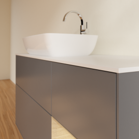 Тумба под раковину Villeroy & Boch Finion 120х50,1 см с подсветкой МДФ антрацит матовый лак/стекло белое матовое F811PCGK