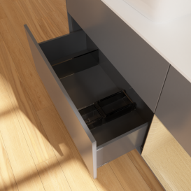 Тумба под раковину Villeroy & Boch Finion 120х50,1 см с подсветкой МДФ антрацит матовый лак/стекло белое матовое F811PCGK