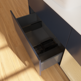 Тумба под раковину Villeroy & Boch Finion 120х50,1 см с подсветкой МДФ темно-синий матовый лак/стекло белое матовое F811PCHG