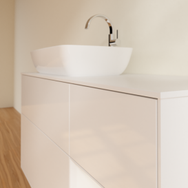 Тумба под раковину Villeroy & Boch Finion 120х50,1 см с подсветкой МДФ глянцевый белый лак/стекло белое матовое G811GFGF