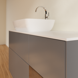 Тумба под раковину Villeroy & Boch Finion 120х50,1 см с подсветкой МДФ антрацит матовый лак/стекло белое матовое G811GNGK