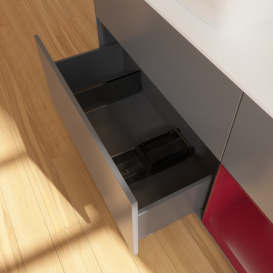 Тумба под раковину Villeroy & Boch Finion 120х50,1 см с подсветкой МДФ антрацит матовый лак/стекло белое матовое G811HBGK