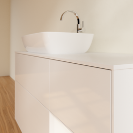 Тумба под раковину Villeroy & Boch Finion 120х50,1 см с подсветкой МДФ глянцевый белый лак/стекло белое матовое G811MTGF