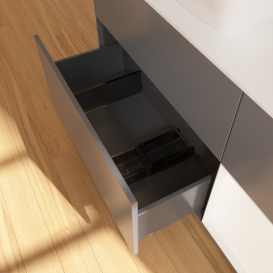 Тумба под раковину Villeroy & Boch Finion 120х50,1 см с подсветкой МДФ антрацит матовый лак/стекло белое матовое G811MTGK