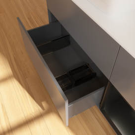 Тумба под раковину Villeroy & Boch Finion 120х50,1 см с подсветкой МДФ антрацит матовый лак/стекло белое матовое G811PDGK