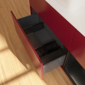 Тумба под раковину Villeroy & Boch Finion 120х50,1 см с подсветкой МДФ пион матовый лак/стекло белое матовое G811PDHB