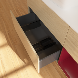 Тумба под раковину Villeroy & Boch Finion 120х50,1 см с подсветкой МДФ шпон дуба/стекло белое матовое G811HBPC