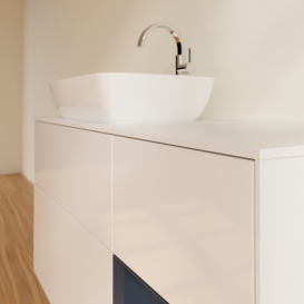 Тумба під раковину Villeroy & Boch Finion 120х50,1 см з підсвіткою МДФ білий глянцевий лак/скло біле матове G811HGGF