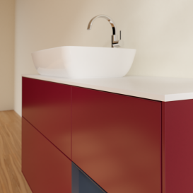 Тумба под раковину Villeroy & Boch Finion 120х50,1 см с подсветкой МДФ пион матовый лак/стекло белое матовое G811HGHB