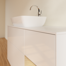 Тумба под раковину Villeroy & Boch Finion 120х50,1 см с подсветкой МДФ глянцевый белый лак/стекло белое матовое G811PCGF