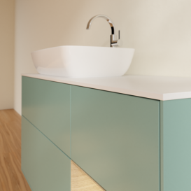 Тумба под раковину Villeroy & Boch Finion 120х50,1 см с подсветкой МДФ оливковый матовый лак/стекло белое матовое G811PCGM