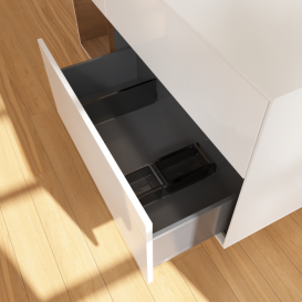 Тумба под раковину Villeroy & Boch Finion 120х50,1 см с подсветкой МДФ глянцевый белый лак/стекло белое матовое F821GNGF