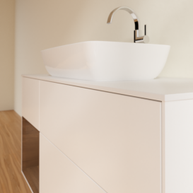 Тумба под раковину Villeroy & Boch Finion 120х50,1 см с подсветкой МДФ белый матовый лак/стекло белое матовое F821GNMT