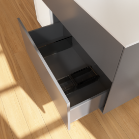 Тумба под раковину Villeroy & Boch Finion 120х50,1 см с подсветкой МДФ антрацит матовый лак/стекло белое матовое F821MTGJ