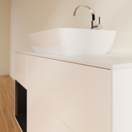 Тумба под раковину Villeroy & Boch Finion 120х50,1 см с подсветкой МДФ белый матовый лак/стекло белое матовое F821PDMT