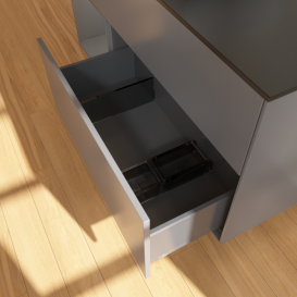 Тумба под раковину Villeroy & Boch Finion 120х50,1 см с подсветкой МДФ антрацит матовый лак/стекло черное матовое F822GKGK