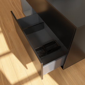 Тумба под раковину Villeroy & Boch Finion 120х50,1 см с подсветкой МДФ черный матовый лак/стекло черное матовое F822GKPD