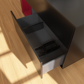 Тумба под раковину Villeroy & Boch Finion 120х50,1 см с подсветкой МДФ черный матовый лак/стекло черное матовое F822HBPD