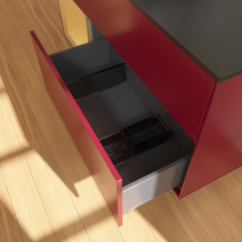 Тумба под раковину Villeroy & Boch Finion 120х50,1 см с подсветкой МДФ пион матовый лак/стекло черное матовое F822HFHB