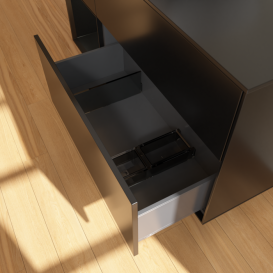 Тумба под раковину Villeroy & Boch Finion 120х50,1 см с подсветкой МДФ черный матовый лак/стекло черное матовое F822PDPD