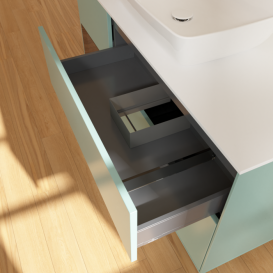 Тумба под раковину Villeroy & Boch Finion 120х50,1 см с подсветкой МДФ оливковый матовый лак/стекло белое матовое F821GNGM