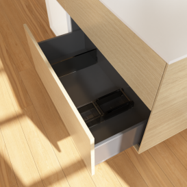 Тумба под раковину Villeroy & Boch Finion 120х50,1 см с подсветкой МДФ шпон дуба/стекло белое матовое F821MTPC