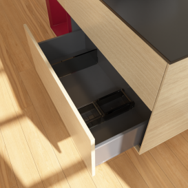 Тумба под раковину Villeroy & Boch Finion 120х50,1 см с подсветкой МДФ шпон дуба/стекло черное матовое F822HBPC