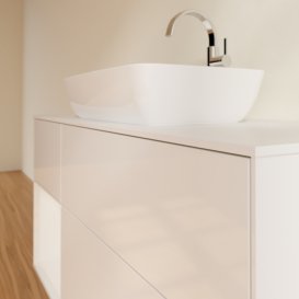 Тумба под раковину Villeroy & Boch Finion 120х50,1 см с подсветкой МДФ глянцевый белый лак/стекло белое матовое G821GFGF