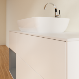 Тумба под раковину Villeroy & Boch Finion 120х50,1 см с подсветкой МДФ белый матовый лак/стекло белое матовое G821GKMT