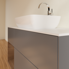 Тумба под раковину Villeroy & Boch Finion 120х50,1 см с подсветкой МДФ антрацит матовый лак/стекло белое матовое G821GNGK